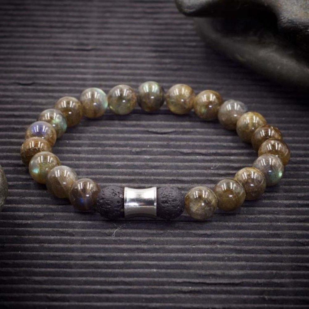 Labradorite Aromatherapy Stretch Bracelet  - Handmade to Order